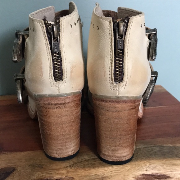 ❌sold❌Boots by Steven Violet White Multi Style Heels Sandals  8 cowgirlcore - Picture 4 of 8